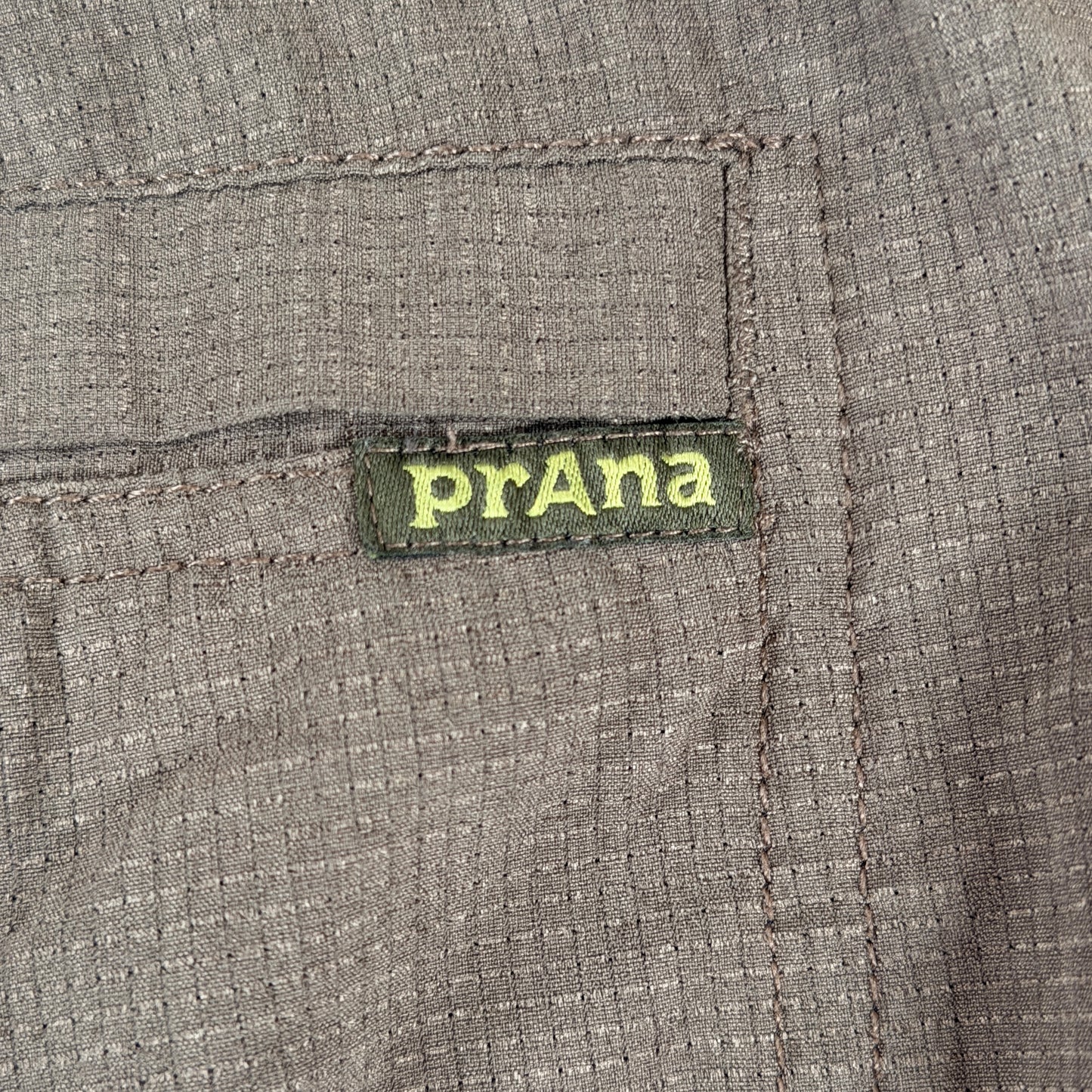 Prana Olive Brown Ripstop Hiking Shorts — 32"
