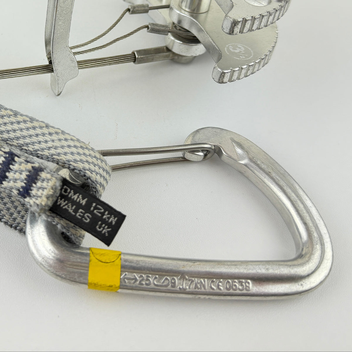 Vintage DMM 3.5 Climbing Cam with Black Diamond Carabiner