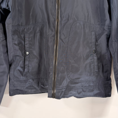 Zara Black Lightweight Moto Zip Jacket — Size M