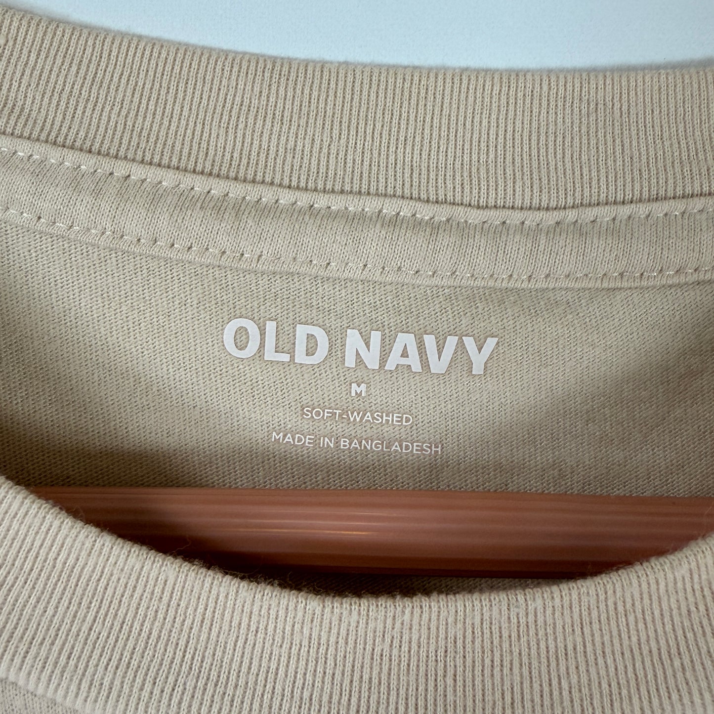 Old Navy Sand Cotton Crewneck T-Shirt — Size M