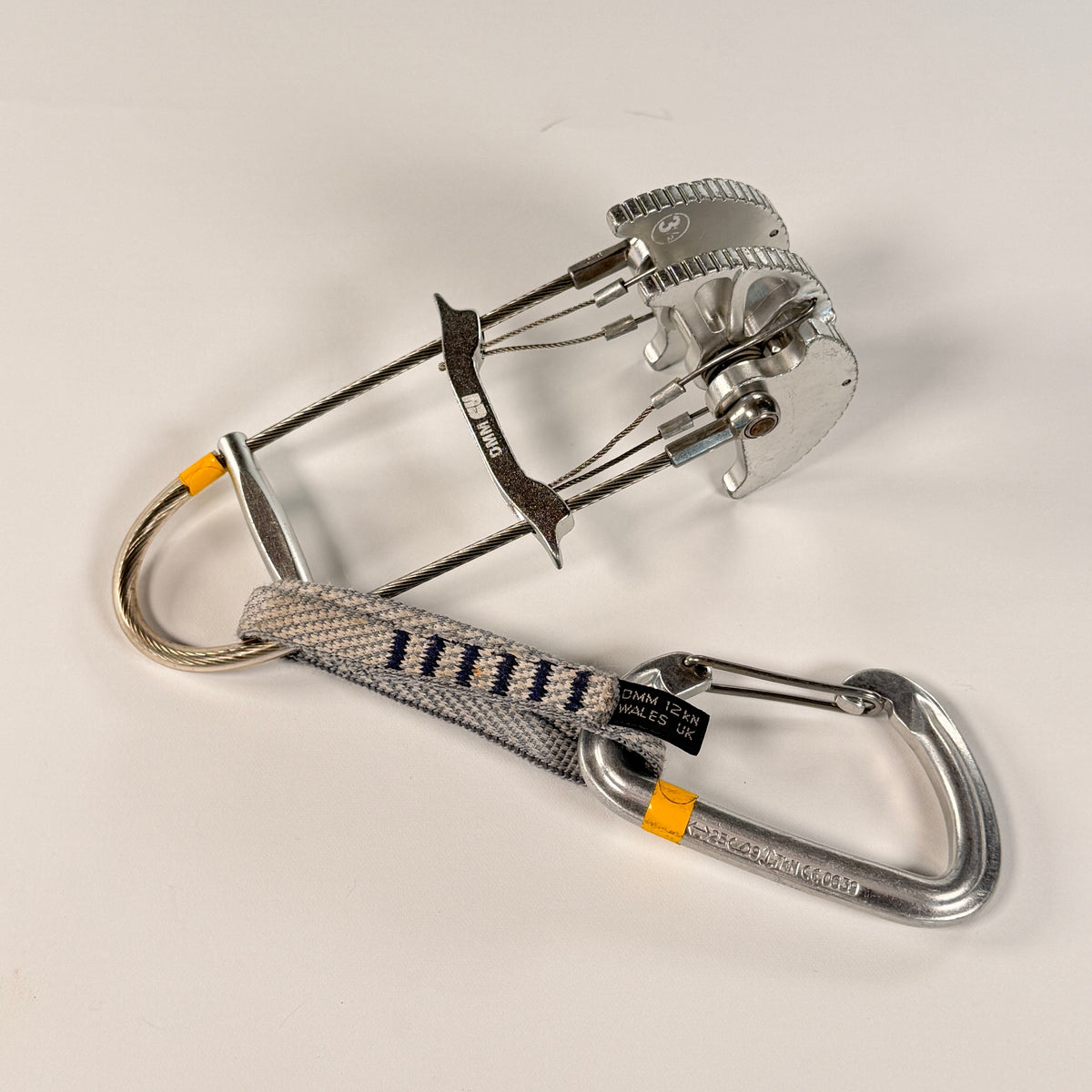 Vintage DMM 3.5 Climbing Cam with Black Diamond Carabiner