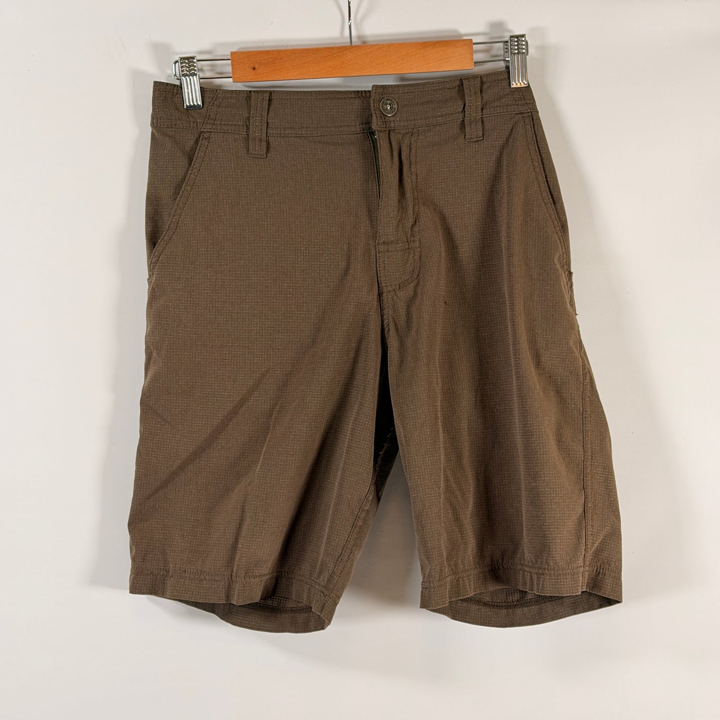 Prana Olive Brown Ripstop Hiking Shorts — 32"