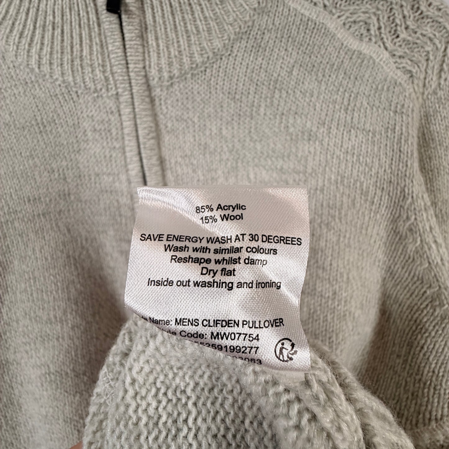 Emerald Isle Quarter-Zip Sweater — Size L